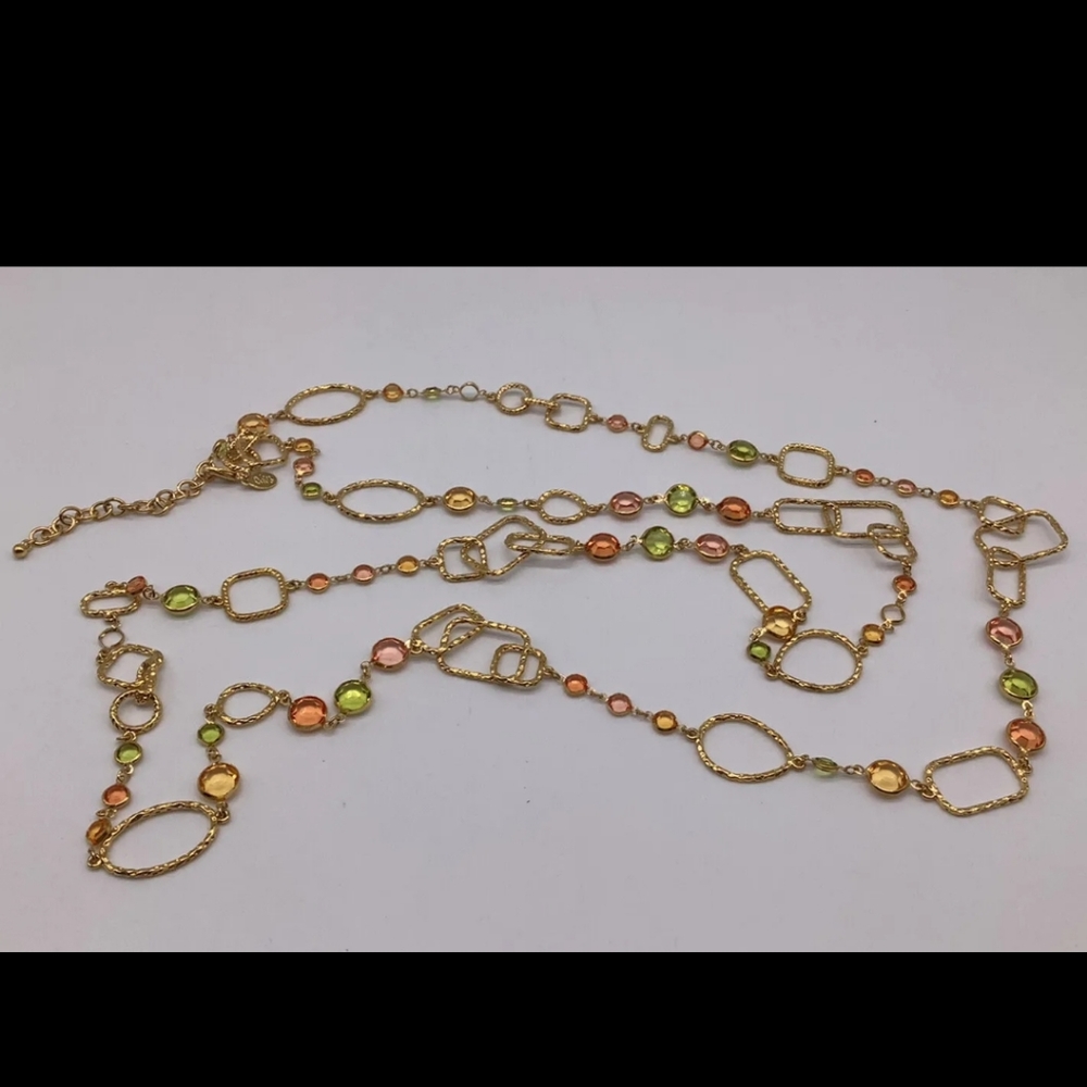 Joan Rivers stamped long necklace